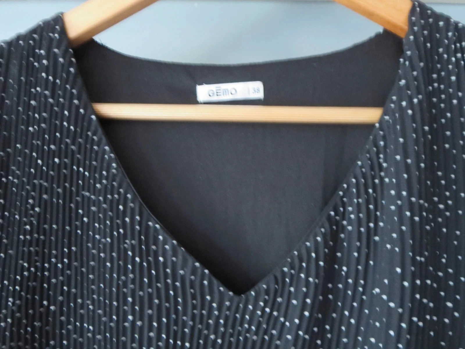 Robe noire à pois blancs  Taille 38 – Très bon état – photo 2